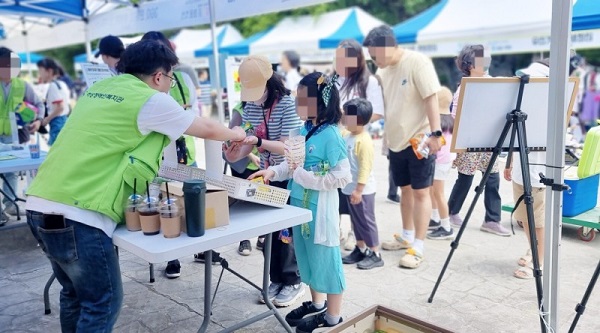 세자율 마을축제 하상장애인복지관 장애공감(인식개선) 부스 사진